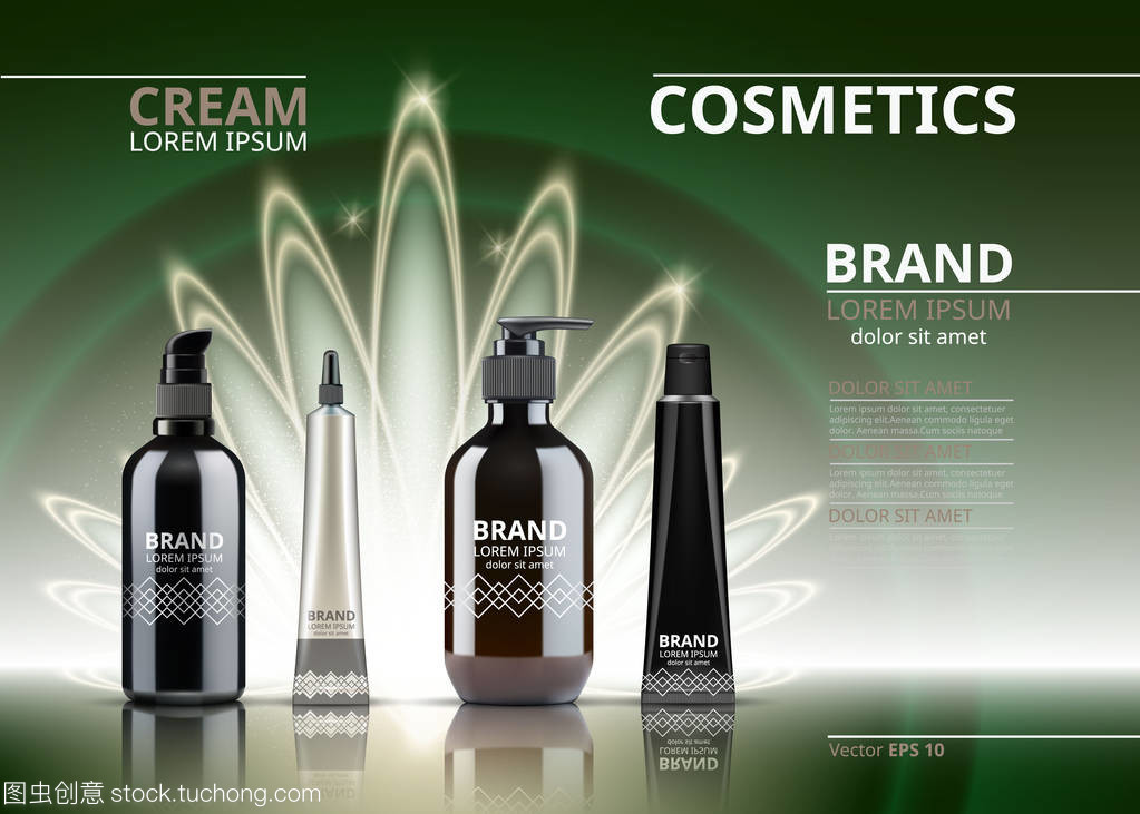 數(shù)字現(xiàn)實與美學交融 3D化妝品矢量集合的設計魅力